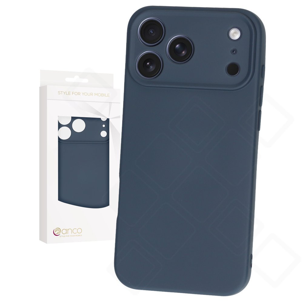 iPhone 17 Pro Max Silikon Hülle Blau – anco Liquid Silicone Case Soft-Touch