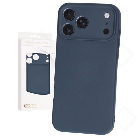 iPhone 17 Pro Max Silikon Hülle Blau – anco Liquid Silicone Case Soft-Touch
