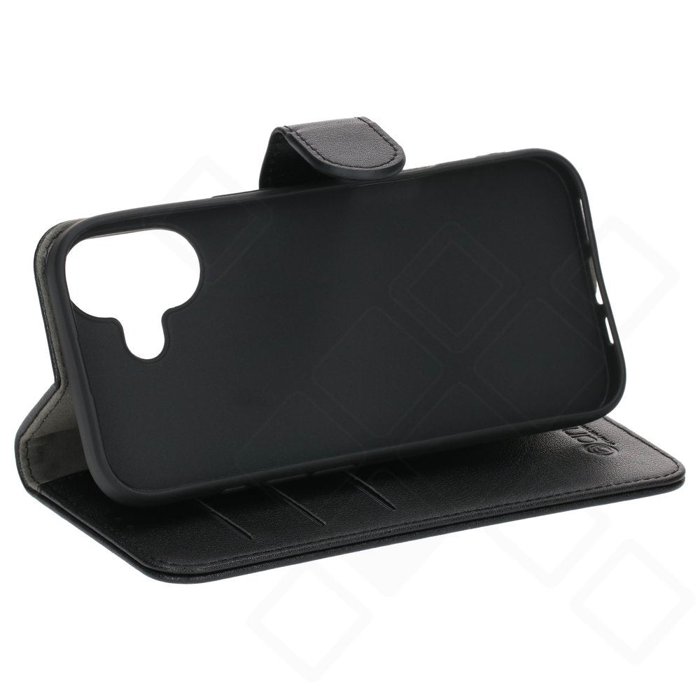 anco Basic Bookcase – PU-Leder Klapphülle mit Geldscheinfach, Kartenfach & TPU-Halteschale für Apple iPhone 17