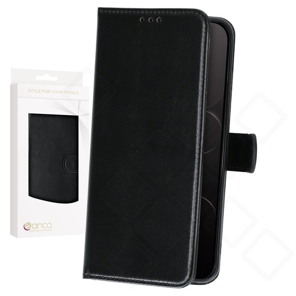 anco Basic Bookcase für Apple iPhone Air Handyhülle Bookcase Klapphülle Kartenfach Schwarz