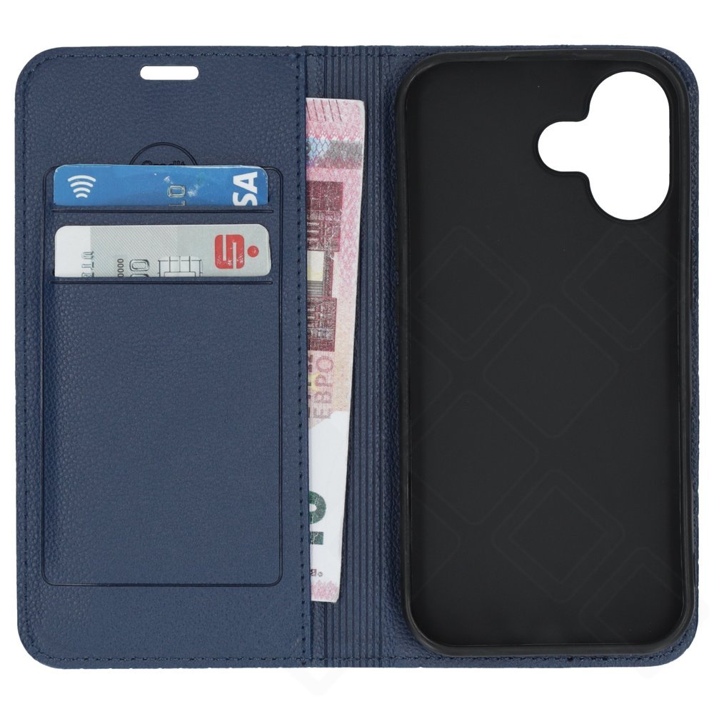 anco Bookcase Style Magnetic für iPhone 17 – Klapphülle Navy mit Kartenfach