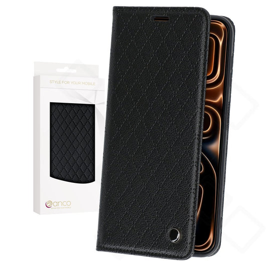 iPhone 17 Pro Bookcase Hülle – anco Magnetic PU Leder mit Kartenfach & Magnetverschluss
