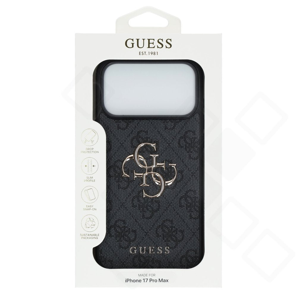 Guess PU 4G Metal Logo Case für Apple iPhone 17 Pro Max
