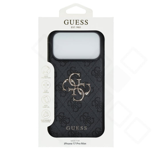 Guess PU 4G Metal Logo Case für Apple iPhone 17 Pro Max