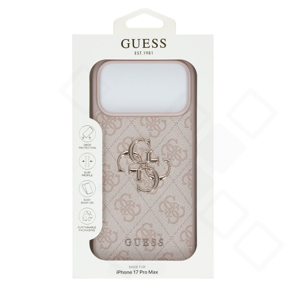 Guess PU 4G Metal Logo Case für Apple iPhone 17 Pro Max