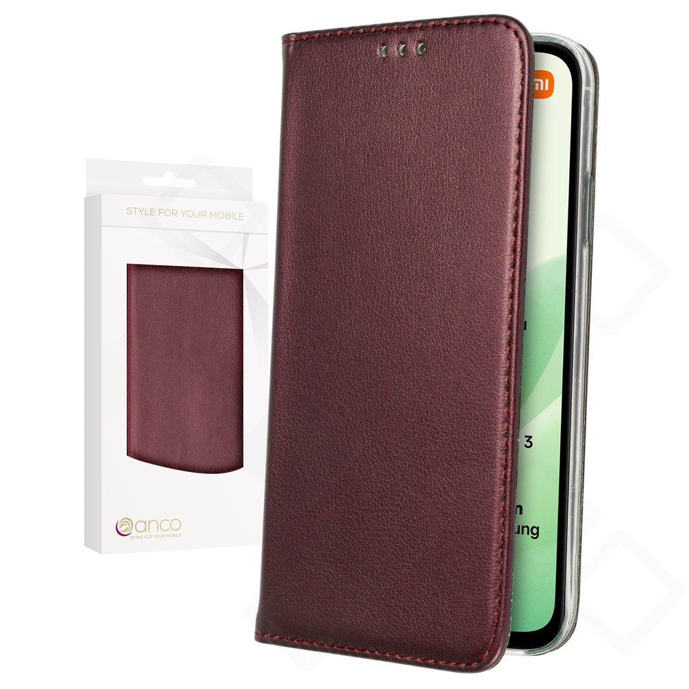 anco Bookcase Basic Magnetic für Xiaomi Redmi 15 5G – PU Leder Hülle mit Kartenfach