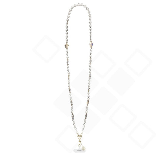 Guess Crossbody Strap Pearl & 4G Charm weiß – Ansicht 2