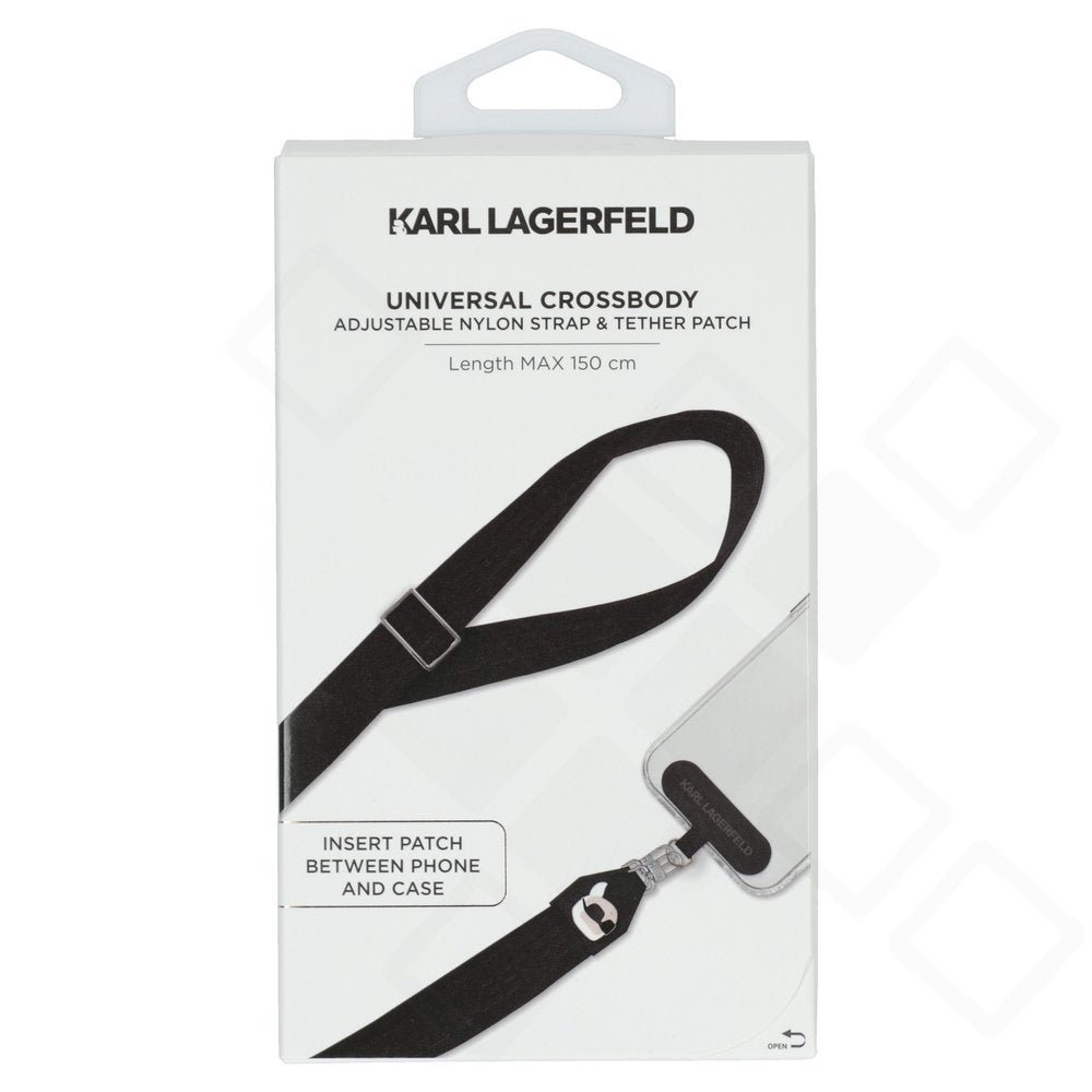 Karl Lagerfeld Crossbody Strap Nylon Karl Patch - black