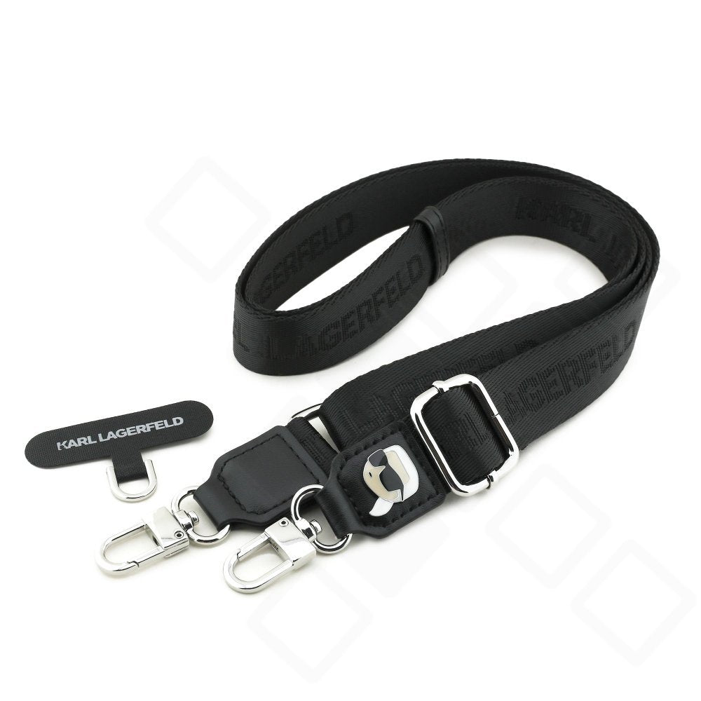 Karl Lagerfeld Crossbody Strap Nylon Karl Patch - black
