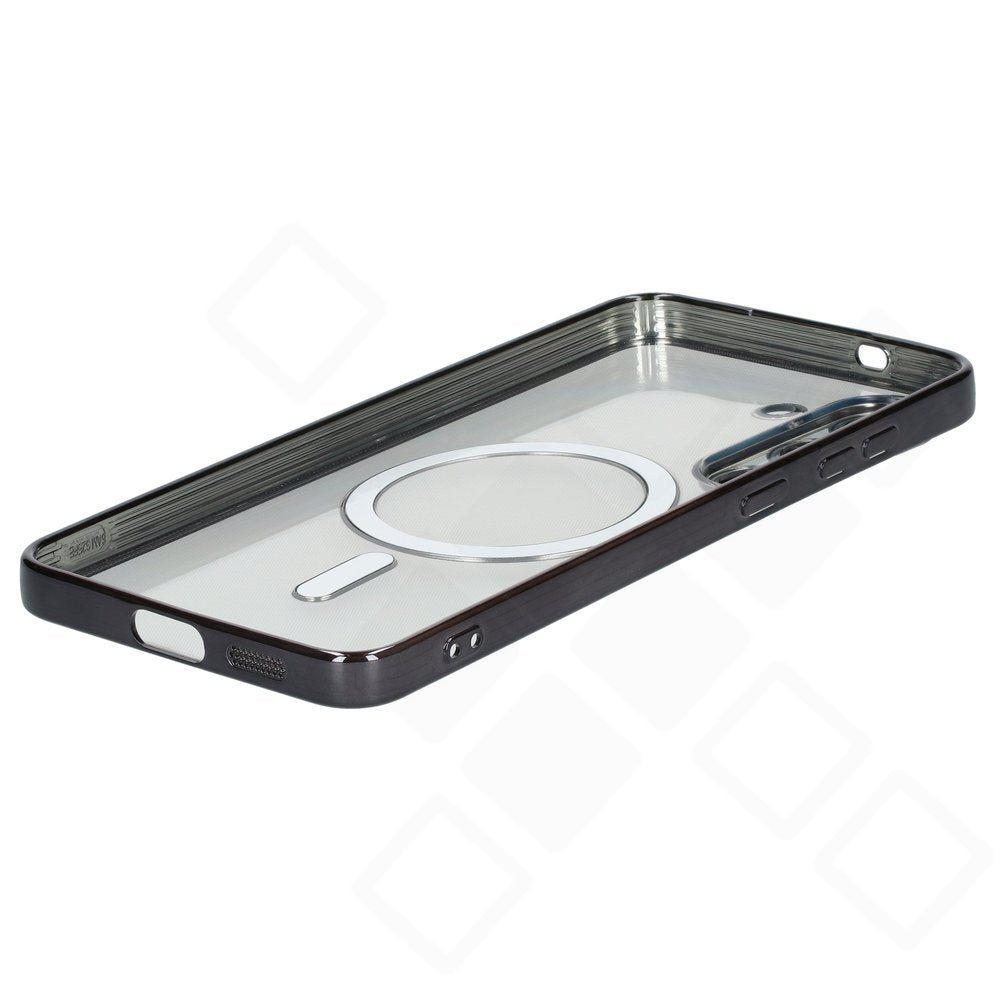 Schwarze Chrome-Akzente am anco Magnetic Chrome Case für Galaxy S25 FE