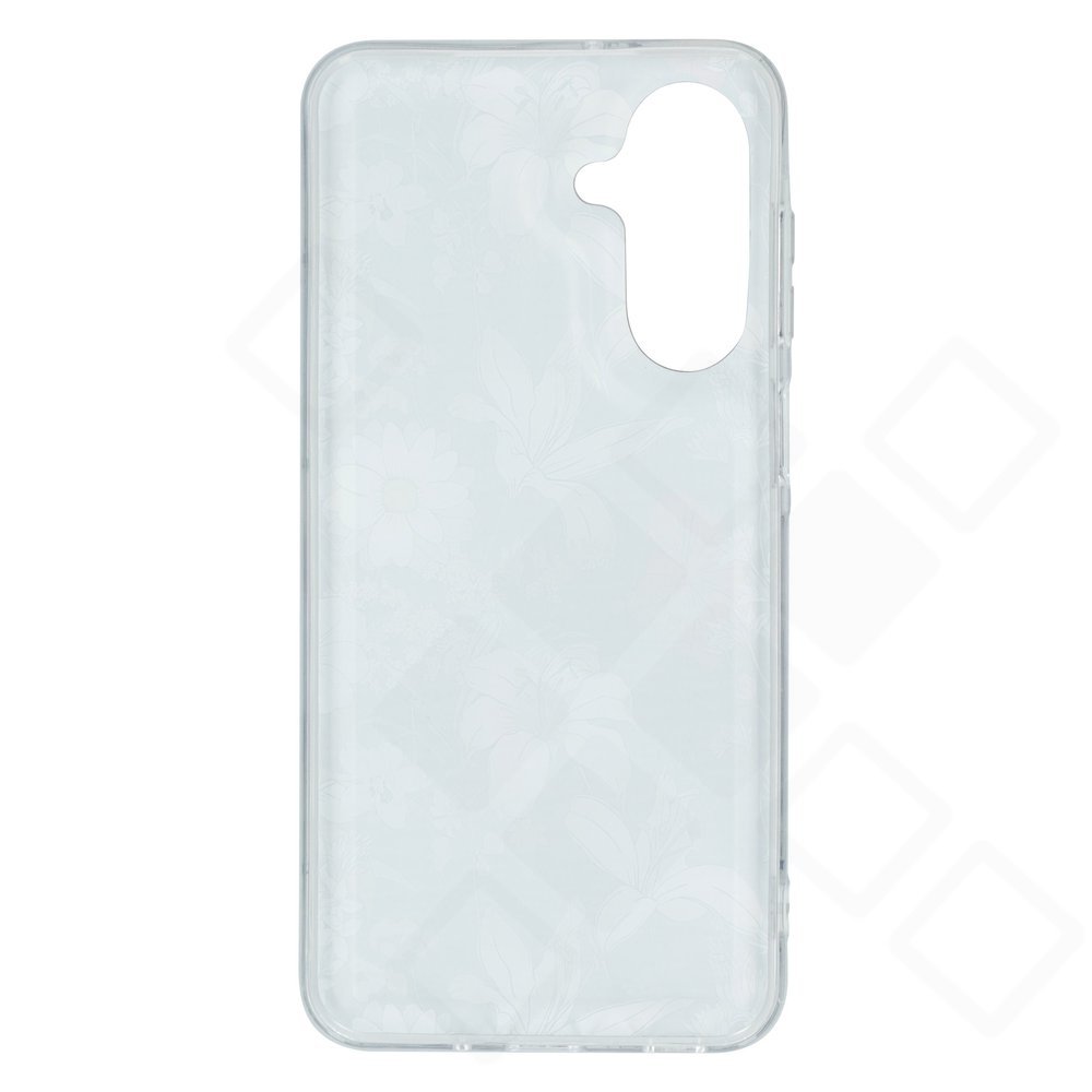 Blaues Flower Case für Samsung Galaxy A17 und A18 – Seitenansicht