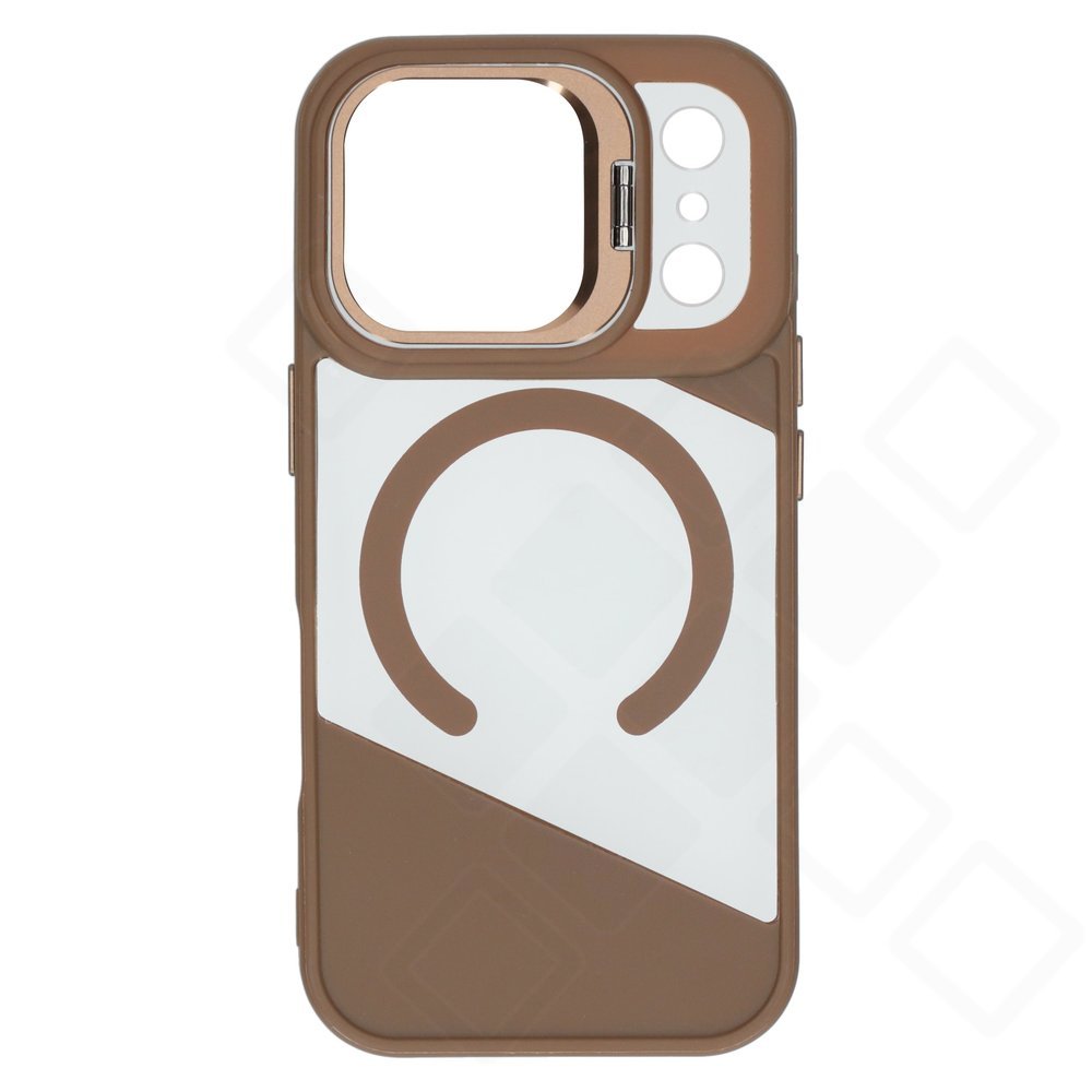 iPhone 17 Pro MagSafe Hülle Braun – anco Magnetic Fusion Case mit Kameraständer