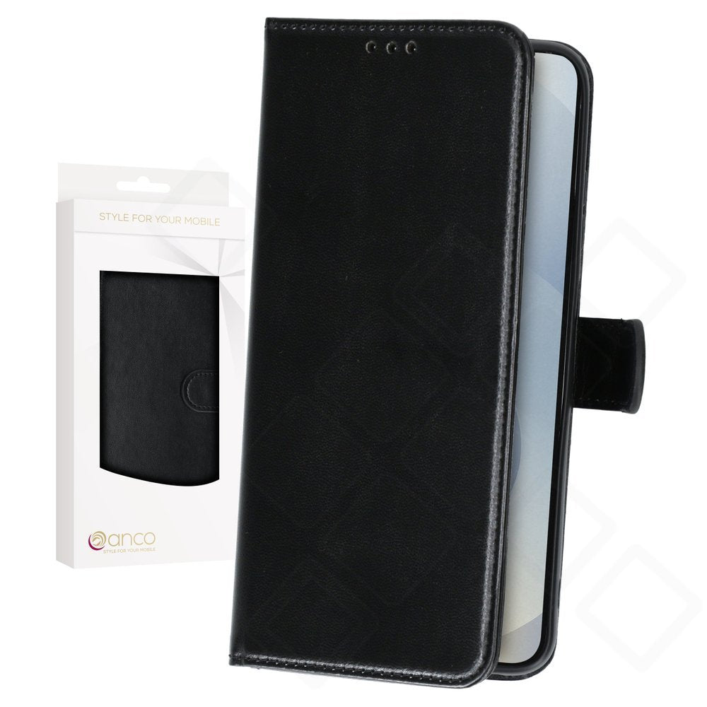 Samsung Galaxy S25 Bookcase Hülle Schwarz mit Kartenfach – anco Basic