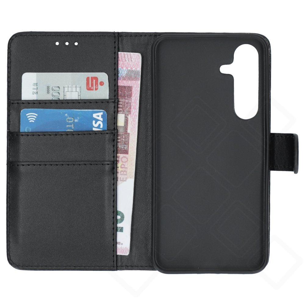Samsung Galaxy S25 Bookcase Hülle Schwarz mit Kartenfach – anco Basic