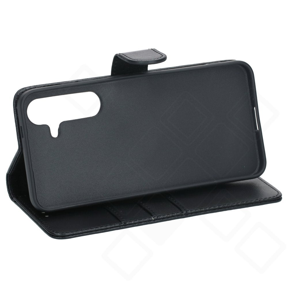 Samsung Galaxy S25 Bookcase Hülle Schwarz mit Kartenfach – anco Basic