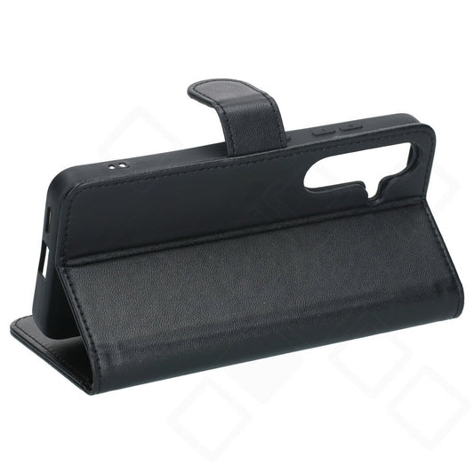 anco Basic Bookcase für Samsung Galaxy S25 – PU Leder Hülle mit Kartenfach Schwarz