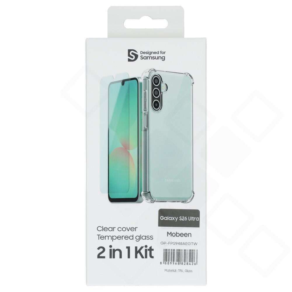 Samsung Galaxy S26 Ultra Hülle mit Panzerglas – Mobeen Clear Cover + Glass