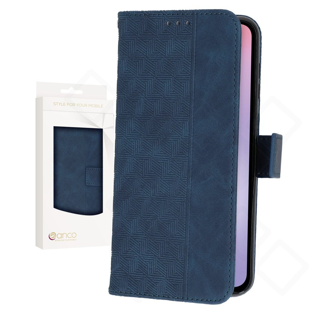anco Bookcase Geometric Schutzhülle aus PU-Leder für Samsung Galaxy A37 5G (SM-A376B)