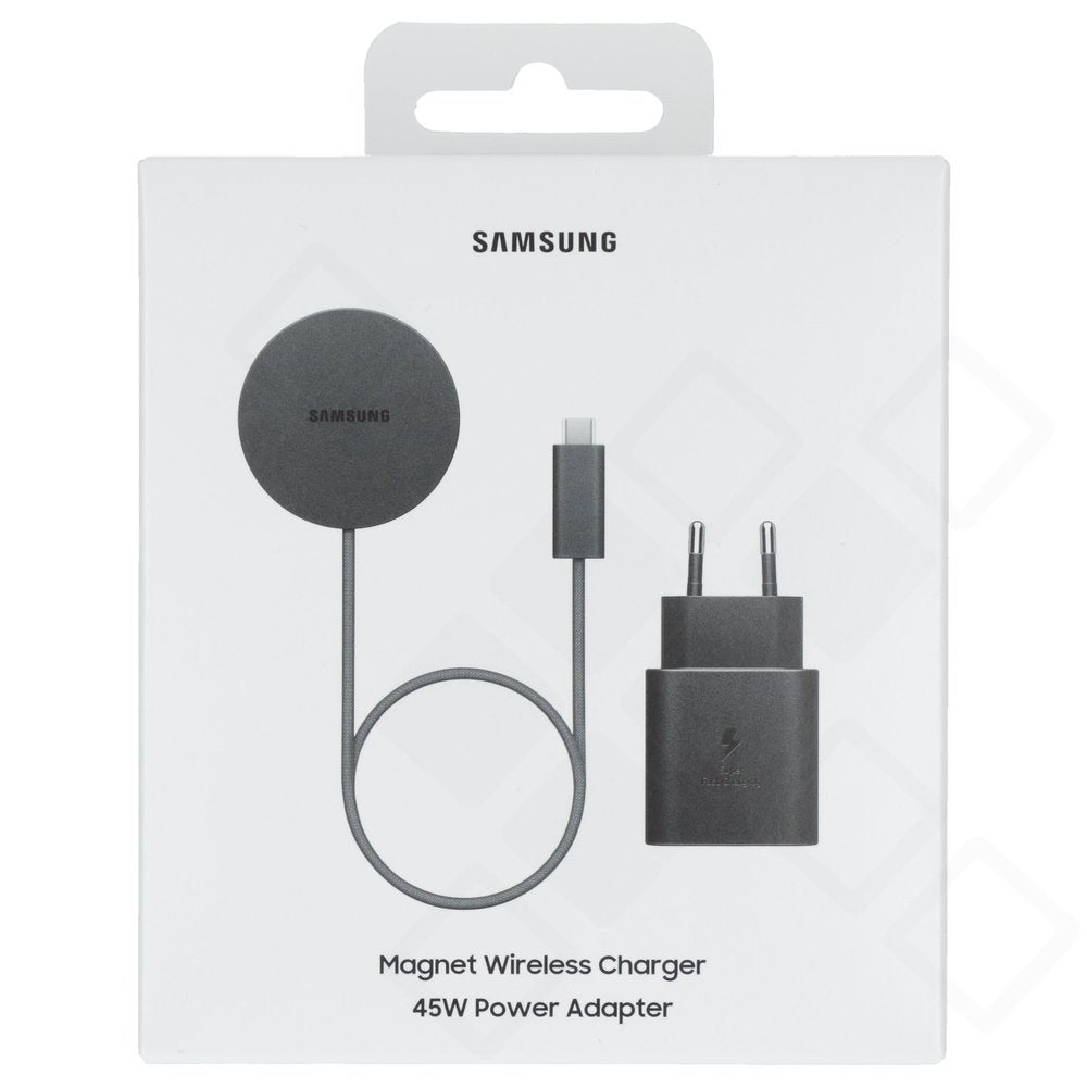 Samsung EP-P2900T Magnet Wireless Charger 25W + Fast Charger 45W - dunkelgrau