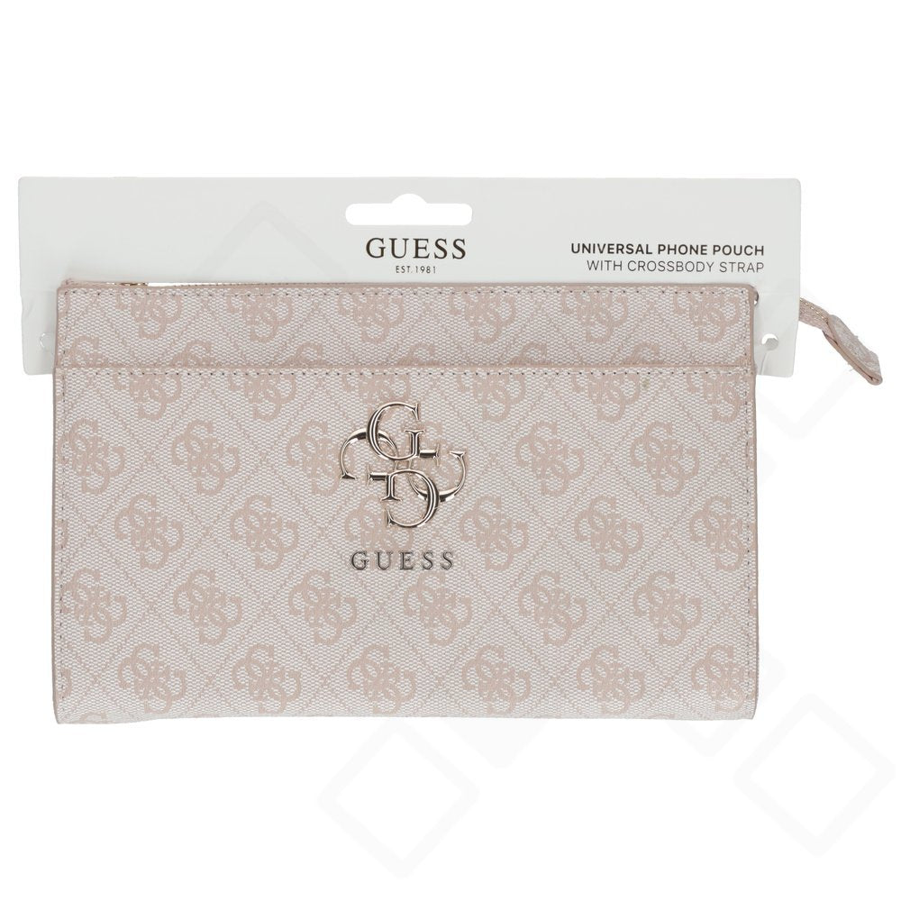 Guess PU 4G Metal Logo Phone Bag – Universelle Smartphone-Tasche mit zwei Tragegurten