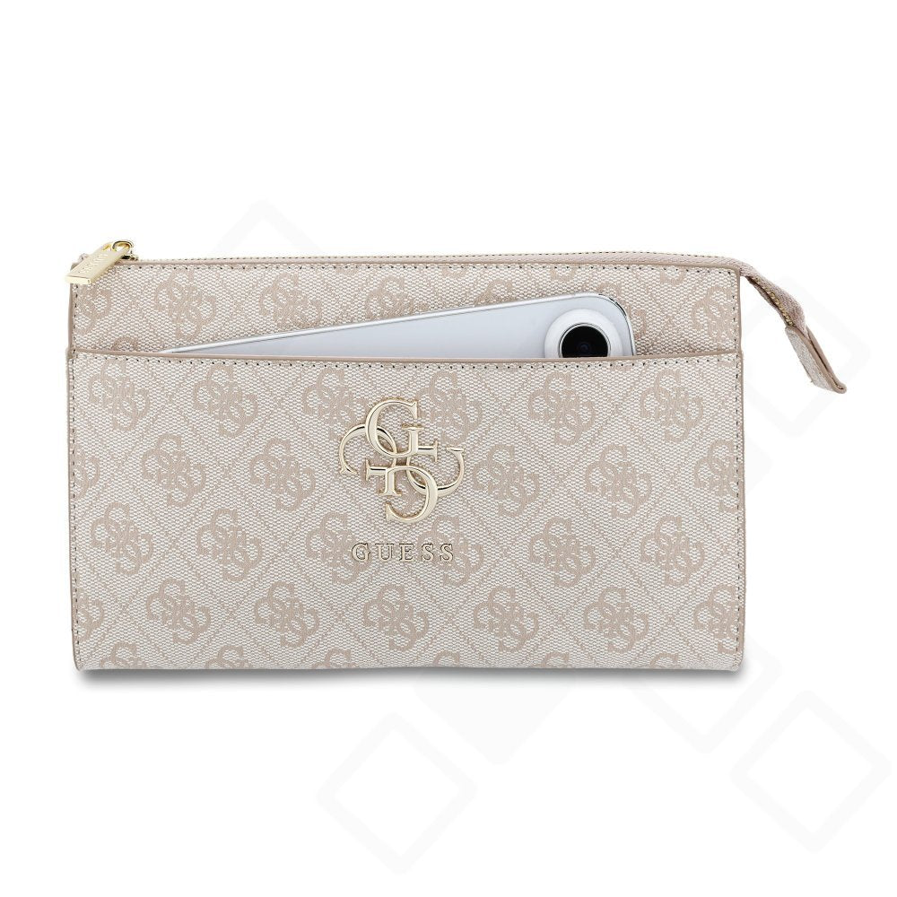 Guess PU 4G Metal Logo Phone Bag – Universelle Smartphone-Tasche mit zwei Tragegurten