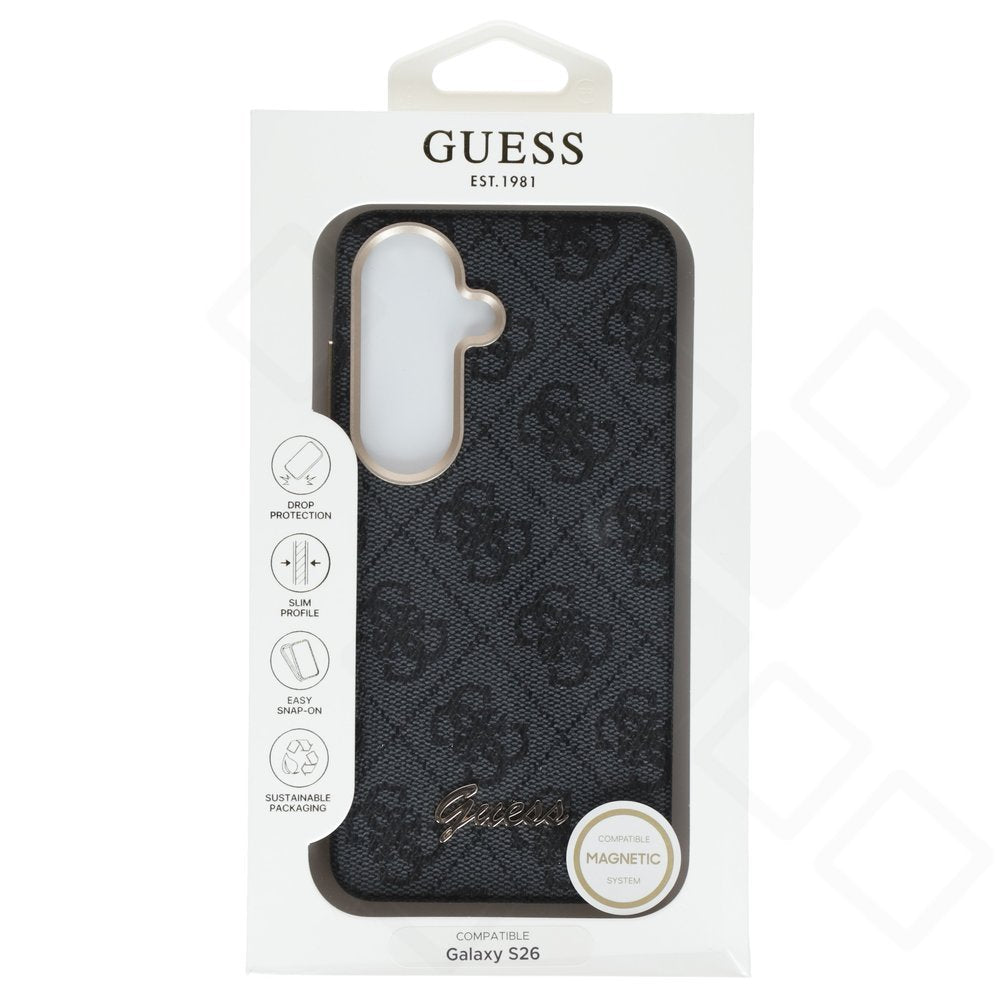 Guess PU 4G Leather Case – Galaxy S26 | Schwarz & Pink