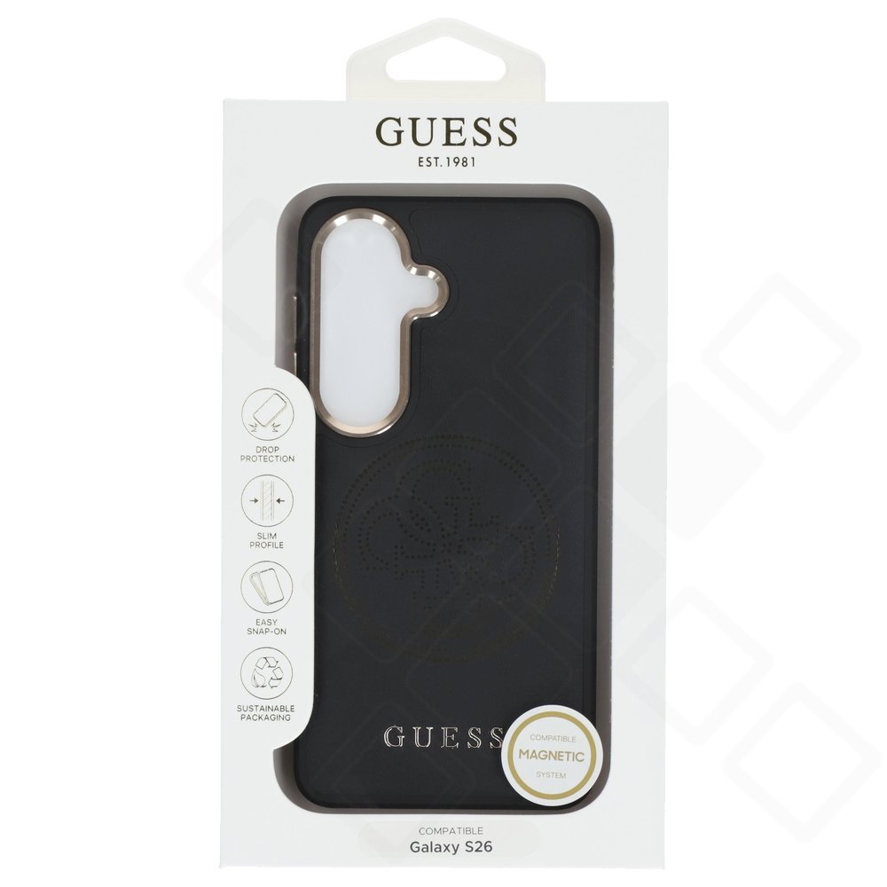 Guess 4G Perforated PU Leather Case – Galaxy S26 | Schwarz