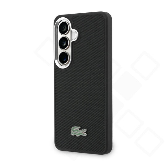Lacoste Wrap Petit Piqué PVC Case für Samsung Galaxy S26 – Schwarz – Detailansicht 2
