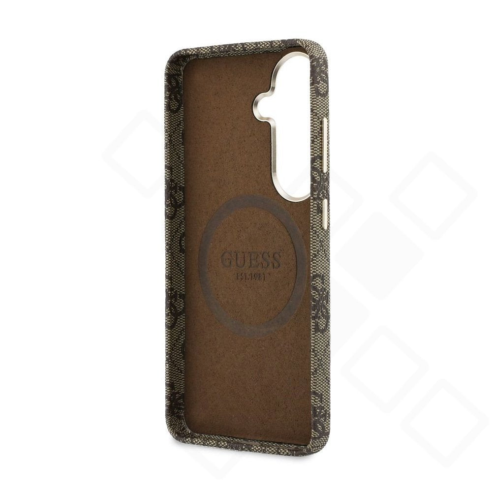 Guess PU 4G Script Metal Logo Magnetic Case – Galaxy S26 | Braun