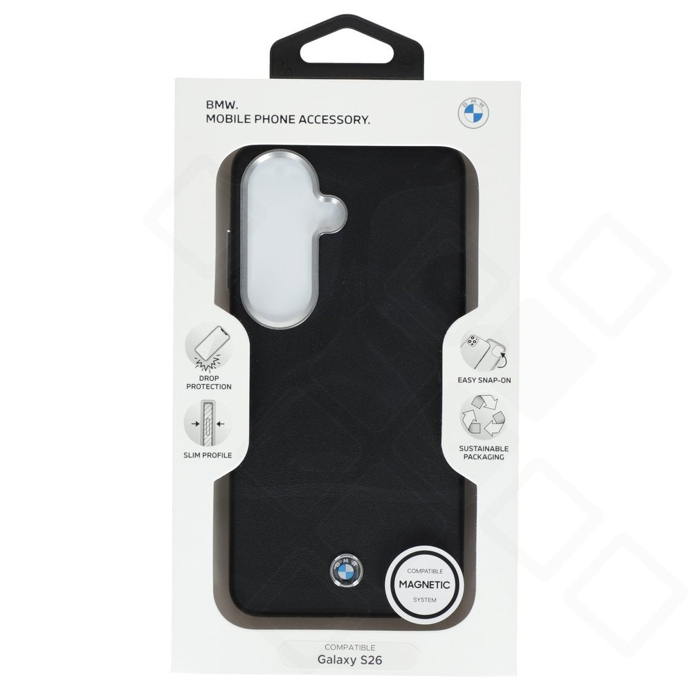 BMW Signature PU Leather Magnetic Case – Galaxy S26 | Schwarz