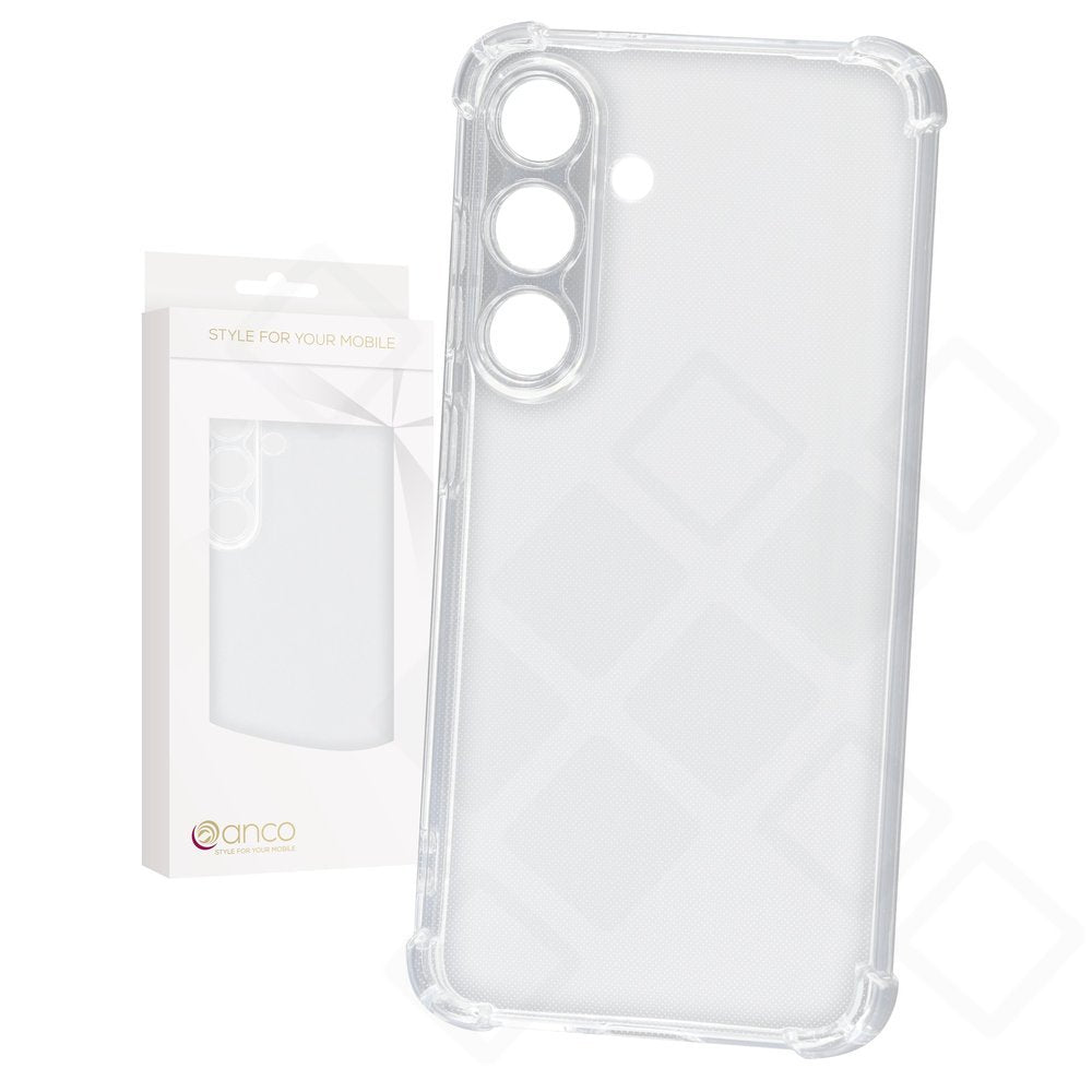 anco Protect Case – Transparente TPU-Schutzhülle (1,5 mm) mit verstärkten Anti-Shock-Ecken & Vergilbungsschutz für Samsung Galaxy S25 (S931B) – Transparent