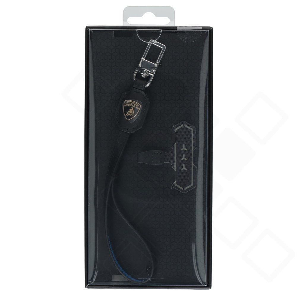 Original Automobili Lamborghini Lederhandschlaufe – Premium Echtleder-Schlaufe mit Karabiner