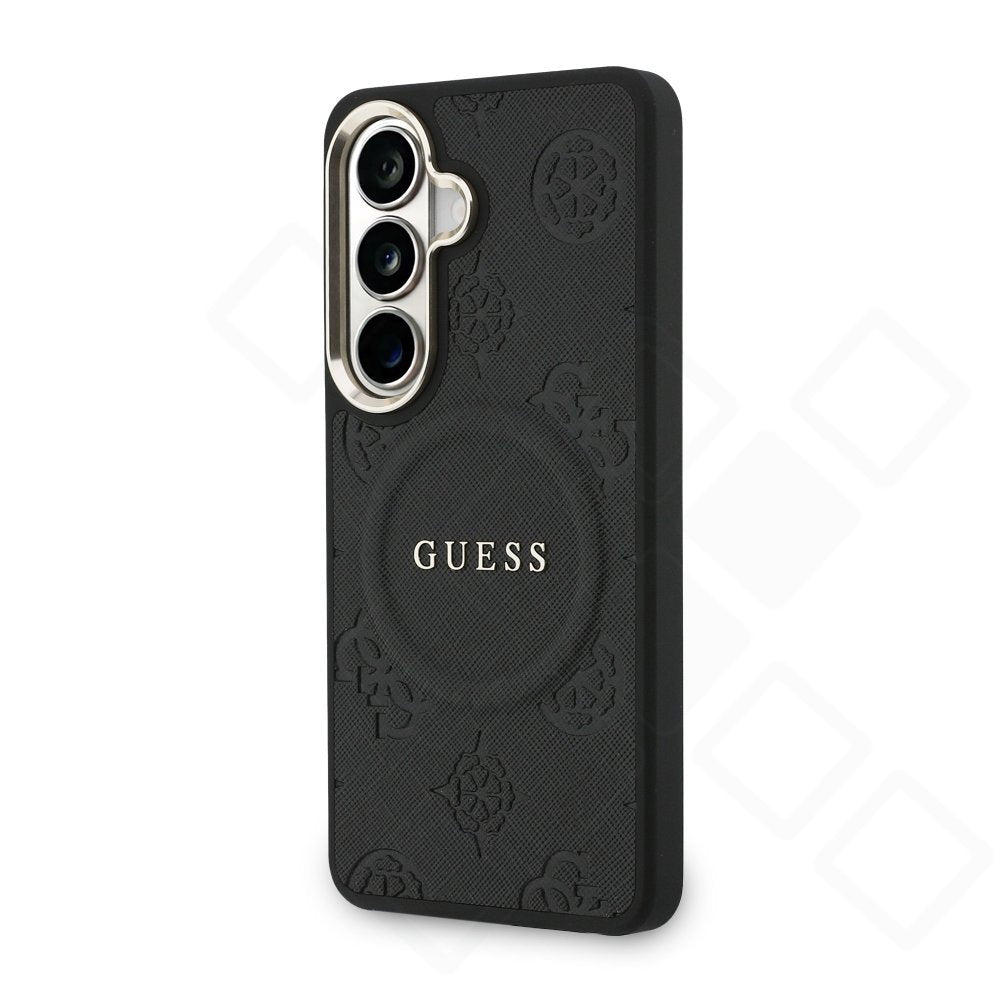 Guess PU Leather Peony Magnetic Case – Galaxy S26 | Schwarz & Pink