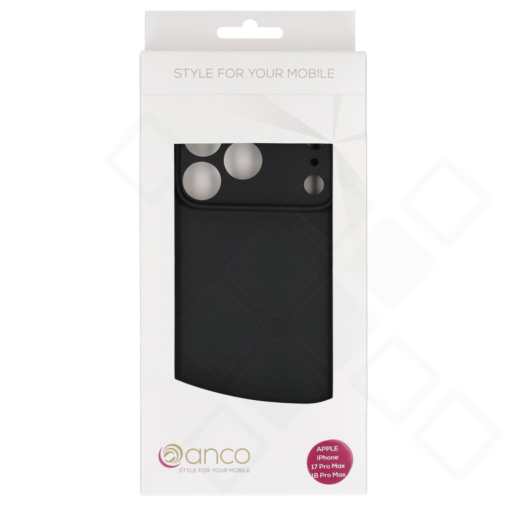 anco Dark Case – Matte Handyhülle für Apple iPhone 18 Pro Max - Black