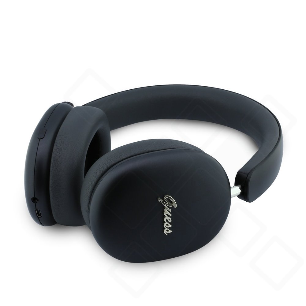 Guess Metallic Finish Gold Script Logo ENC Wireless Kopfhörer – Bluetooth Over-Ear Headphones mit ENC und bis zu 26 Stunden Akkulaufzeit