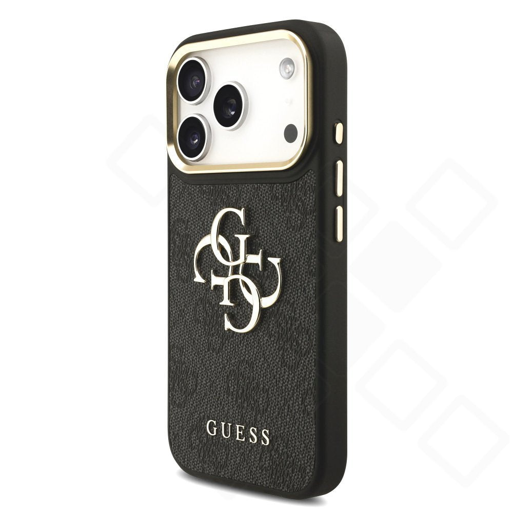 Guess PU 4G Gold Frame Case – Premium-Handyhülle für iPhone 17 & 18 Pro Max