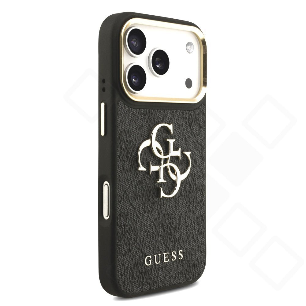 Guess PU 4G Gold Frame Case – Premium-Handyhülle für iPhone 17 & 18 Pro Max