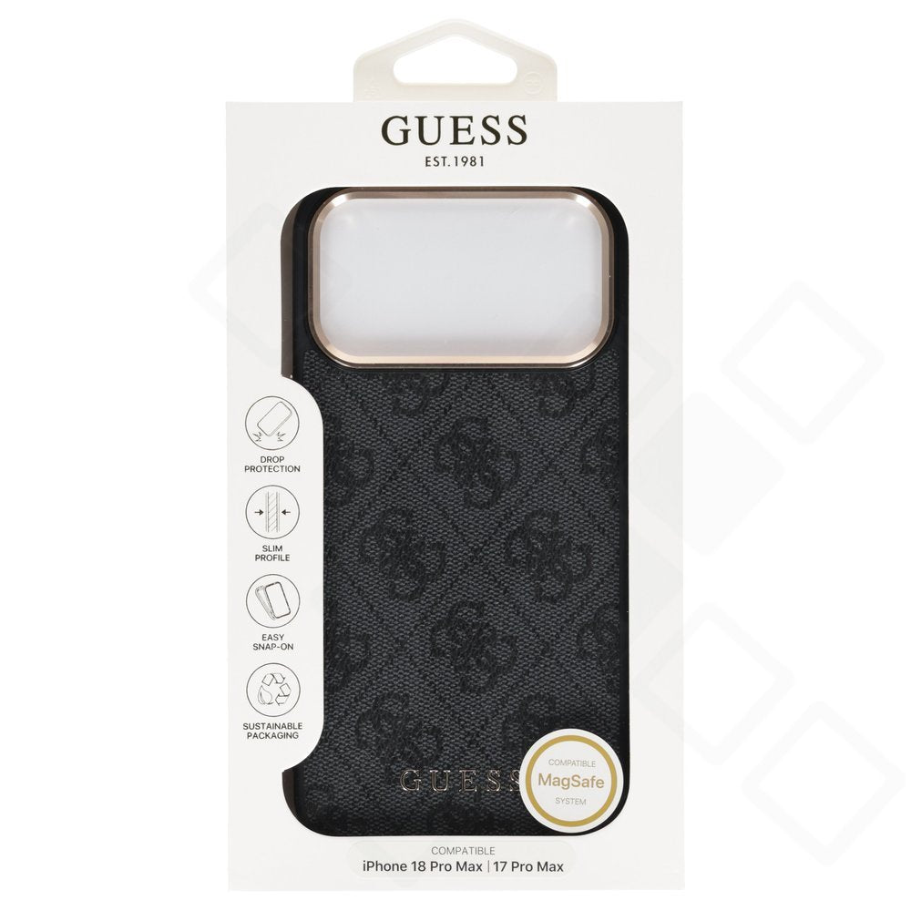 Guess 4G Hülle – iPhone 17 / 18 Pro Max | Leichtes Kunstleder