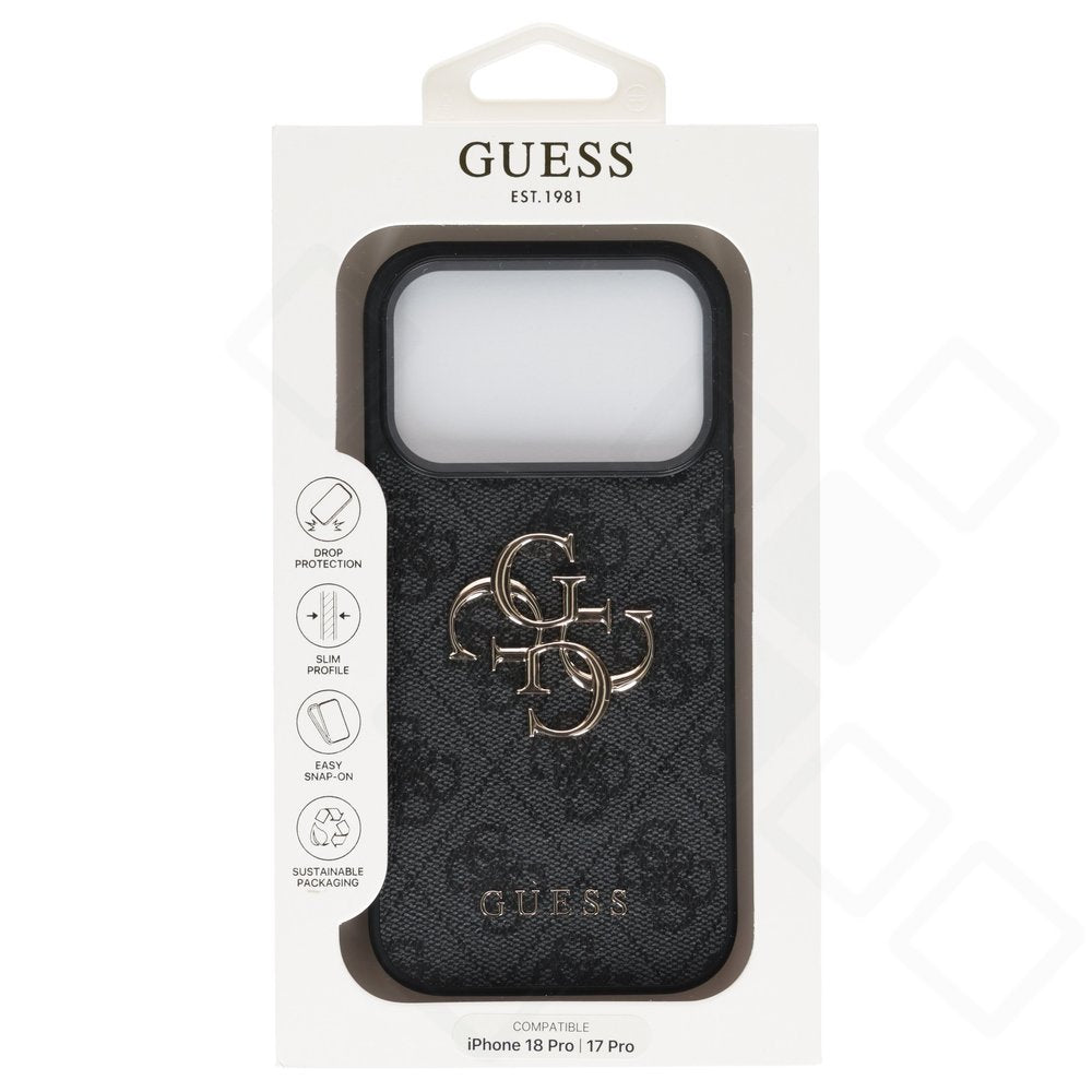 Guess 4G Metal Logo Hülle – Apple iPhone 17 Pro / 18 Pro | Flexible Seiten