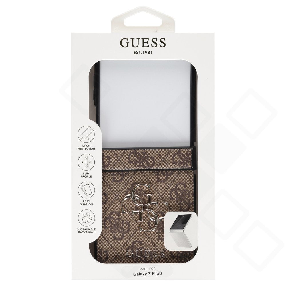 Guess PU 4G Metal Logo Case für Samsung Galaxy Z Flip8