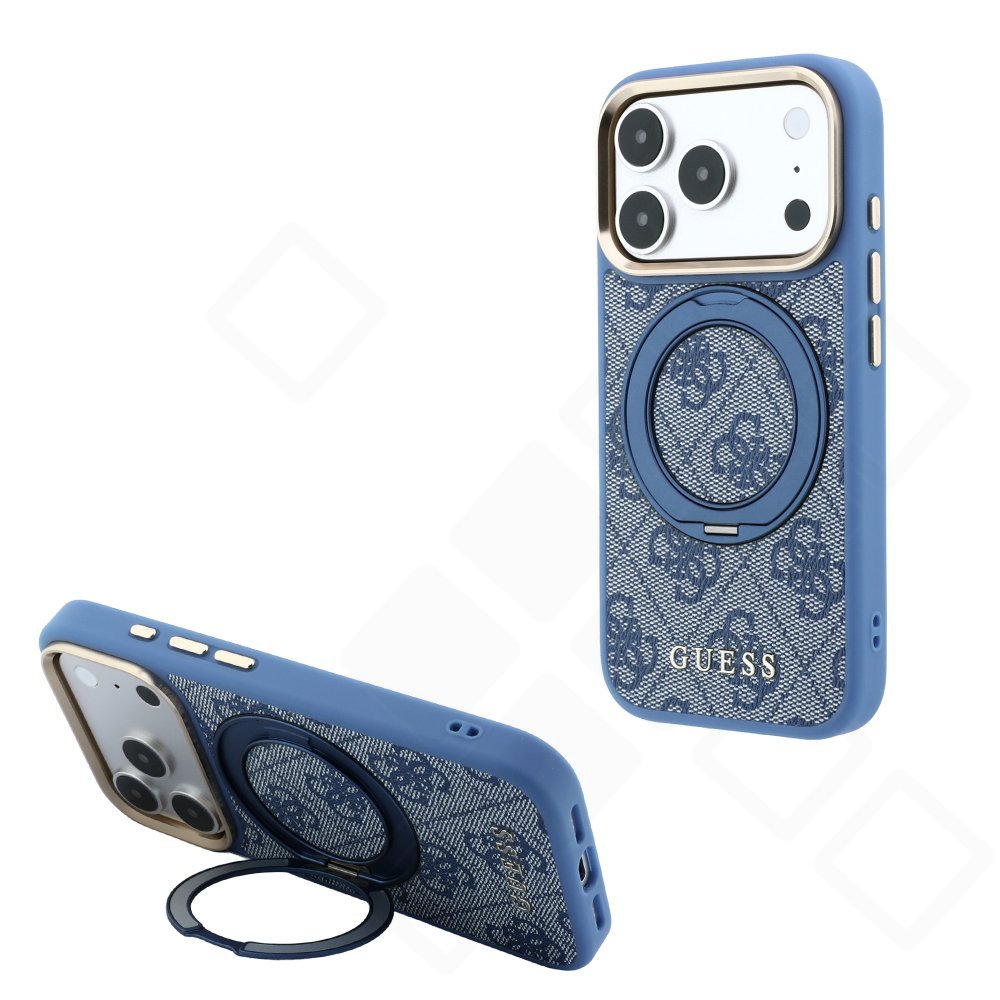 Guess PU 4G Ring Stand MagSafe Case für iPhone 17 Pro / 18 Pro
