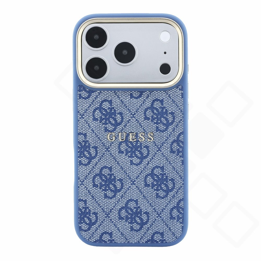 Guess PU Leather 4G Gold Frame Embossed MagSafe Case für iPhone 17 Pro / 18 Pro