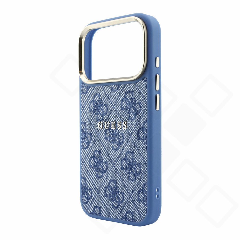 Guess PU Leather 4G Gold Frame Embossed MagSafe Case für iPhone 17 Pro / 18 Pro