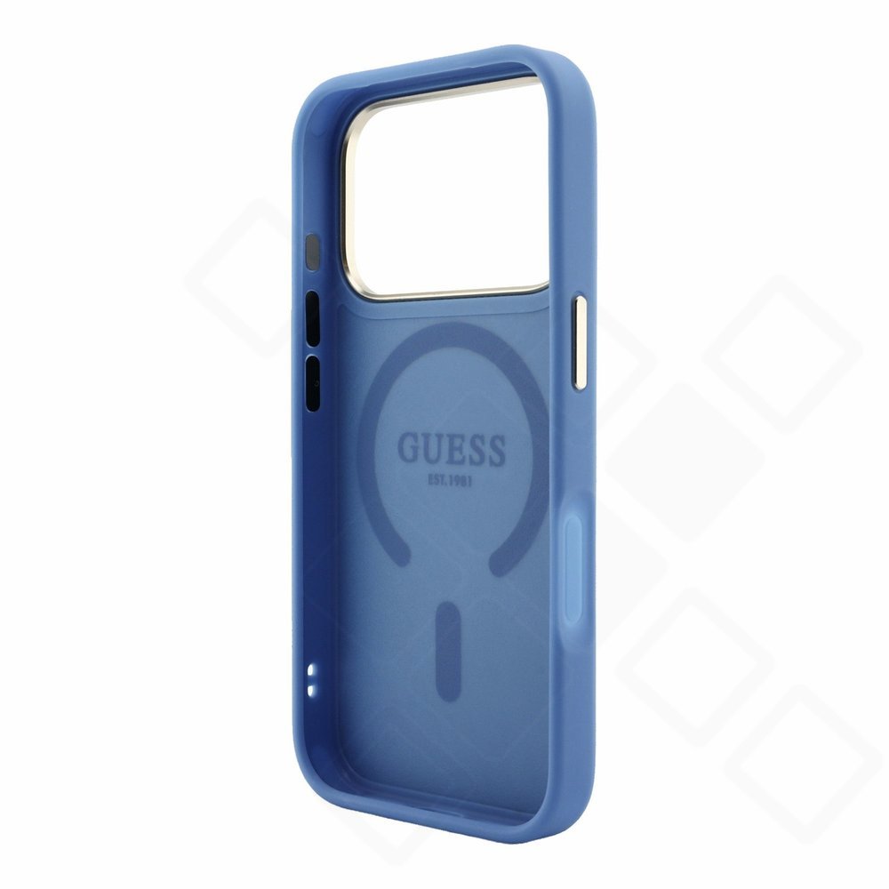 Guess PU Leather 4G Gold Frame Embossed MagSafe Case für iPhone 17 Pro / 18 Pro