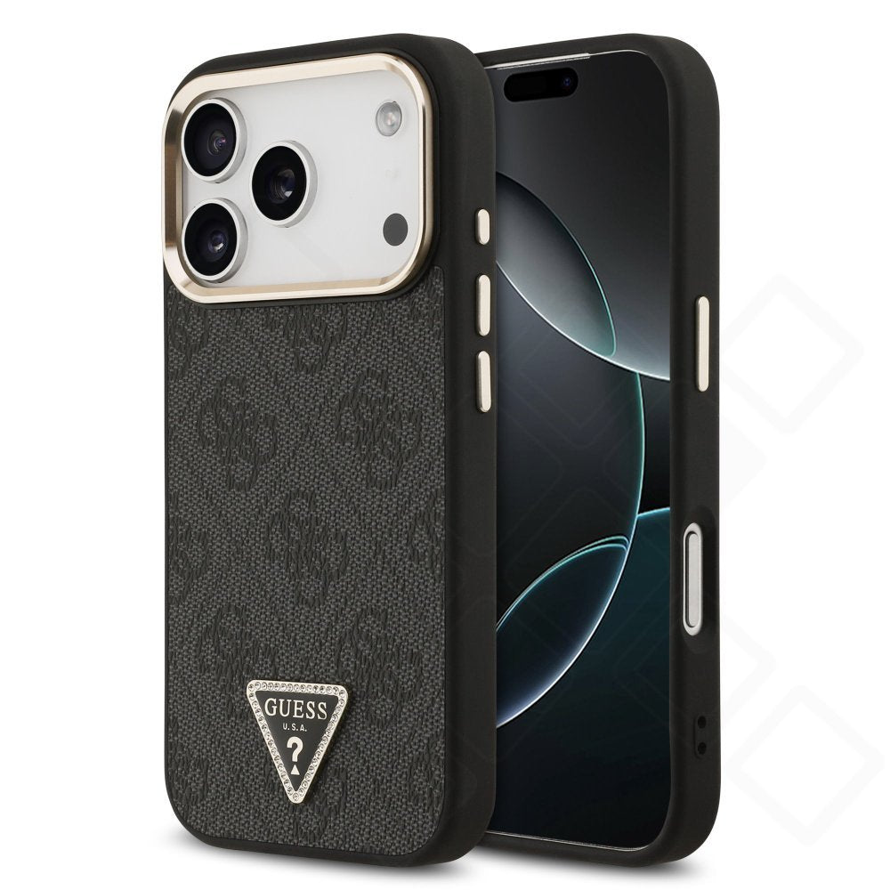 Guess 4G Strass Triangle MagSafe Case für iPhone 17 Pro / 18 Pro