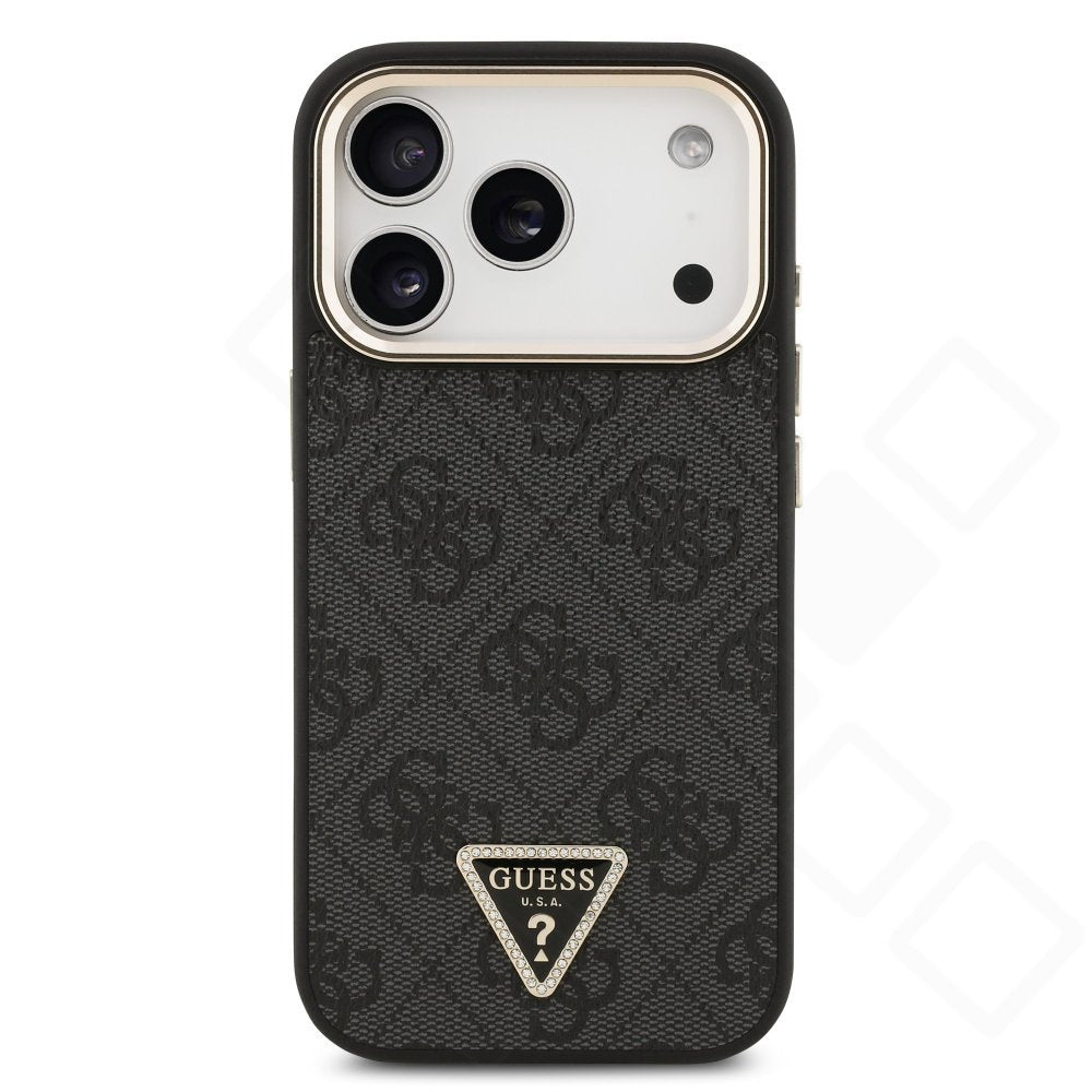 Guess 4G Strass Triangle MagSafe Case für iPhone 17 Pro / 18 Pro