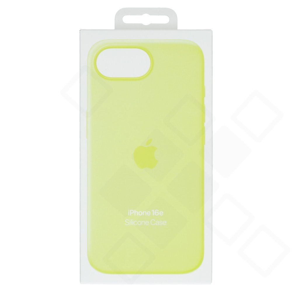 Apple Silicone Case für iPhone 16e und 17e in Neongelb