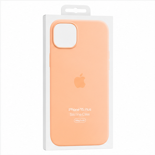 Apple Silicone Case with MagSafe für A3094 Apple iPhone 15 Plus - sorbet orange