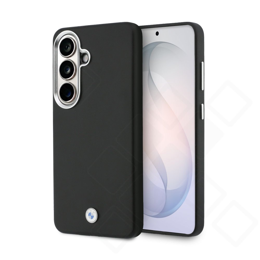 BMW Signature PU Leather Metal Logo Magnetic Case für Samsung Galaxy S26 - black