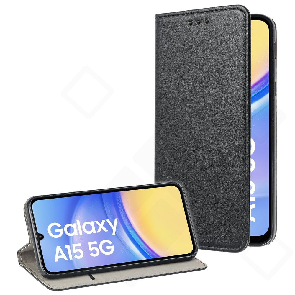 Bookcase basic magnetic für A155F, A156B Samsung Galaxy A15, A15 5G - black